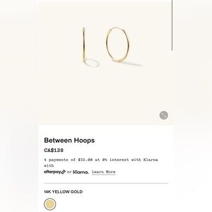 Mejuri 14k Yellow Gold Between Hoops